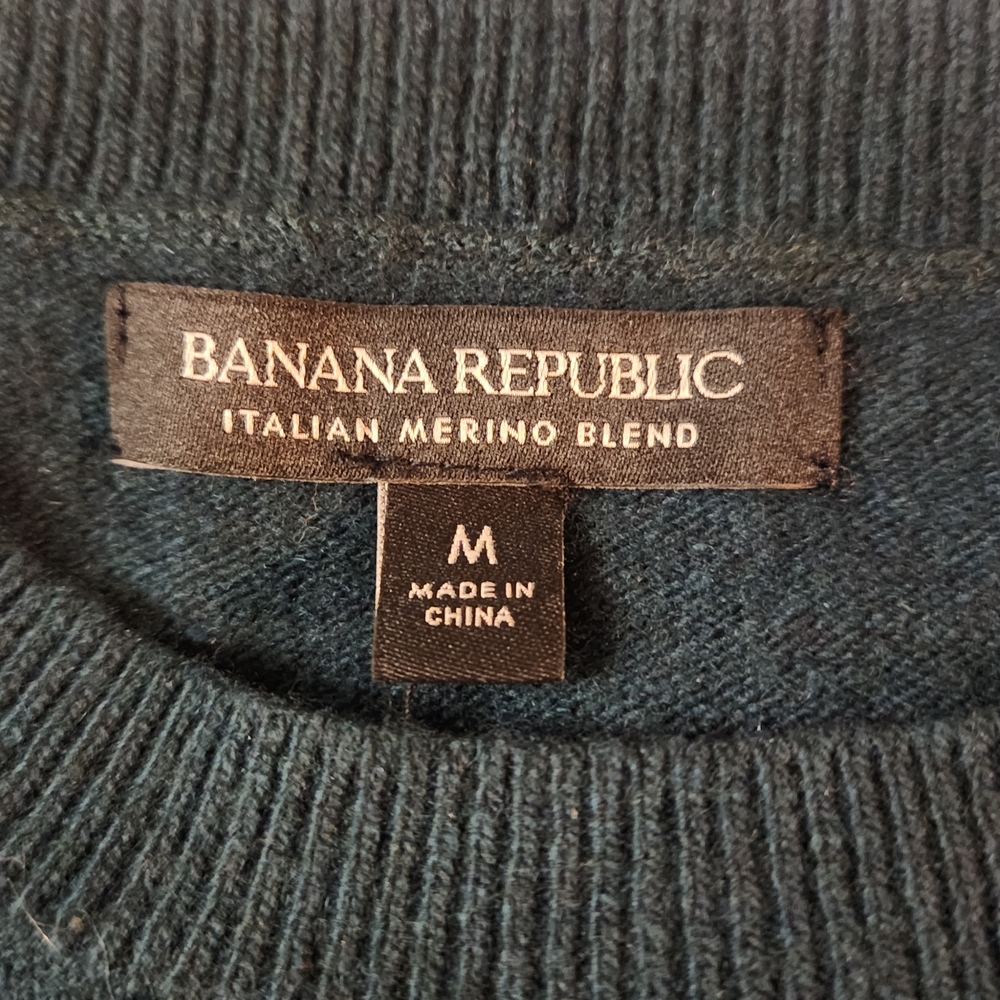 Banana Republic Dark Green Crewneck Sweater